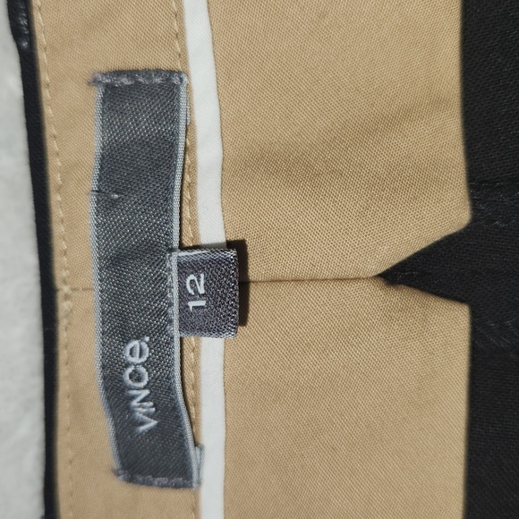 VINCE. WOMENS PANTS LIGHTWEIGHT WOOL BLEND SIZE 12 BLACK COLOR - Picture 6 of 15